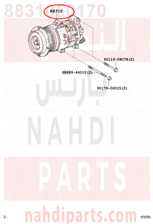 8831050170,COMPRESSOR ASSY, W/PULLEY,كومبرسر التكييف 