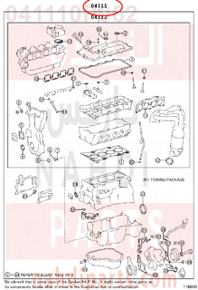 041110P062,GASKET KIT, ENGINE OVERHAUL,طقم وجيه 