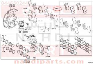 0446502440,PAD KIT, DISC BRAKE, FRONT,قماش فرامل أمامي
