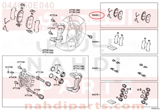 044650E040,PAD KIT, DISC BRAKE, FRONT,قماش فرامل أمامي