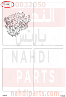 1900032050,ENGINE ASSY, PARTIAL,مكينة كامل 