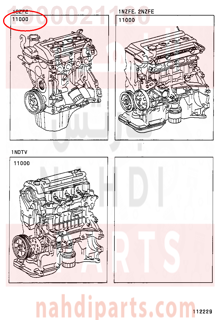 1900021160,ENGINE ASSY, PARTIAL,مكينة كامل 