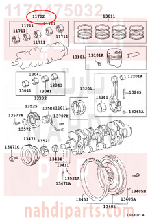 1170475032,BEARING SET, CRANKSHAFT,سبيكة مكينة 