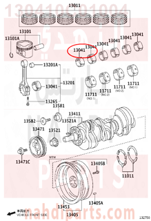 130410C01004,BEARING, CONNECTING ROD,سبيكة ذراع بستم 