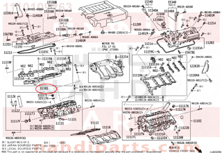 1110109263,HEAD SUB-ASSY, CYLINDER,راس مكينة 