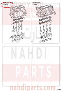 114000Y100,BLOCK ASSY, SHORT,نصف مكينة 