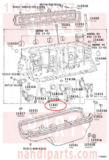 1140169307,BLOCK SUB-ASSY, CYLINDER,جرم نصف مكينة 