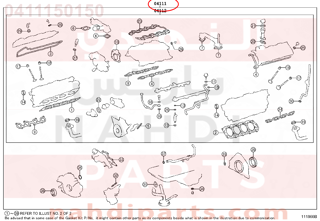 0411150150,GASKET KIT, ENGINE OVERHAUL,طقم وجيه 