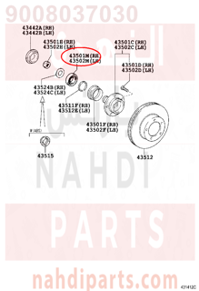 9008037030,BEARING (FOR FRONT AXLE HUB INNER RH),رمان بلي