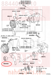 884400K010,PULLEY ASSY, IDLE NO.2,بكره سير مكيف