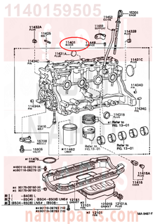 1140159505,BLOCK SUB-ASSY, CYLINDER,جرم نصف مكينة 