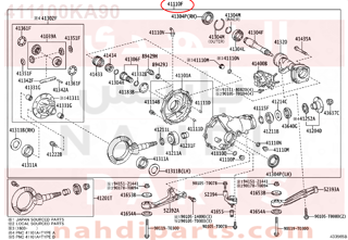 411100KA90,CARRIER ASSY, DIFFERENTIAL, FRONT,كرونا  بنيون 