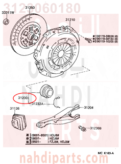 3123060180,BEARING ASSY, CLUTCH RELEASE,ملحقات الجربكس 