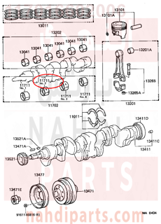 117016602006,BEARING, CRANKSHAFT,سبيكة مكينة 