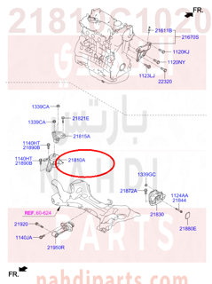 21810C1020,BRACKET ASSY-ENGINE MTG,كرسي مكينة