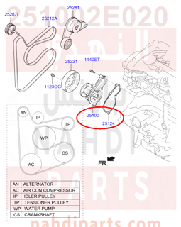 251002E020,PUMP ASSY-COOLANT,طرمبة ماء