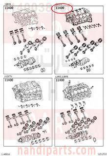 1140038130,BLOCK ASSY, SHORT,نصف مكينة 