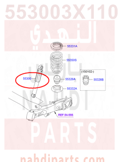 553003X110,SHOCK ABSORBER ASSY-REAR,مساعد خلفي