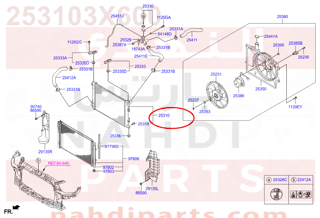 253103X600,RADIATOR ASSY,رديتر ماء