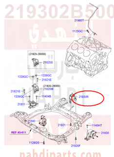 219302B500,BRACKET ASSY-ROLL STOPPER,RR,كرسي مكينة