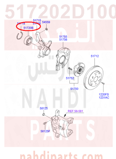 517202D100,BEARING-FRONT WHEEL HUB,بيرنق هوب