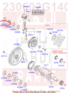 230602G140,BEARING PAIR SET-C/ROD,N/A
