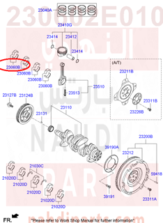 230602E010,BEARING PAIR SET-C/ROD,N/A