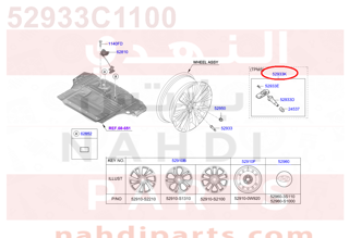 52933C1100,TPMS - TYRE PRESSURE MONITORING SYSTEM,حساس  كفر
