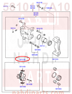 5810117A10,PAD KIT-FRONT DISC BRAKE,34A21-2DA31 قماش امامي