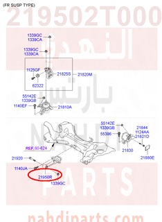 219502T000,BRACKET ASSY-ROLL ROD,21950-3V200