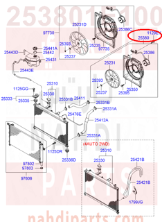 253801E100,BLOWER ASSY,مروحة