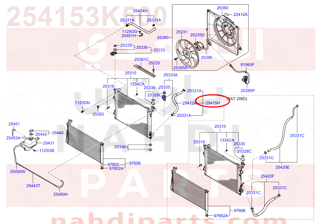 254153K500,HOSE ASSY-RADAATOR,LWR,هوز رديتر