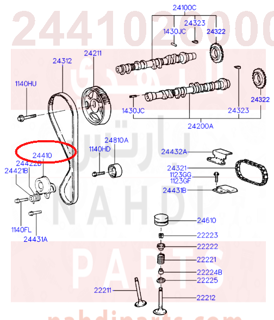 2441026000,TENSIONER ASSY-VLV TIMING BELT,شداد جنزير