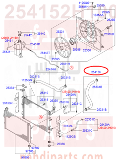 254152H100,HOSE ASSY-RADAATOR,LWR,هوز رديتر