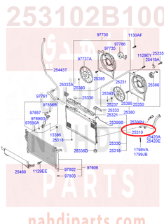 253102B100,RADIATOR ASSY,رديتر ماء