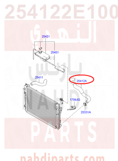 254122E100,HOSE-RADIATOR LOWER,هوز رديتر