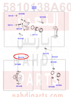 5810138A60,PAD KIT-FRONT DISC BRAKE,34A21-2DA31 قماش امامي