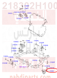 218302H100,BRACKET ASSY-TRANSMISSION MTG,كرسي قير