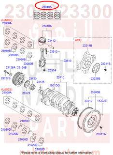 2304023300,RING SET-PISTON,شمبر