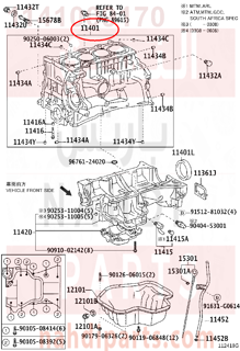1141009170,BLOCK SUB-ASSY, CYLINDER,جرم نصف مكينة 