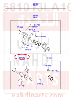 581013LA10,PAD KIT-FRONT DISC BRAKE,قماش امامي