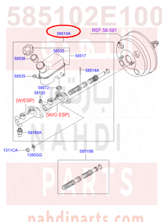 585102E100,CYLINDER ASSY-BRAKE MASTER,N/A