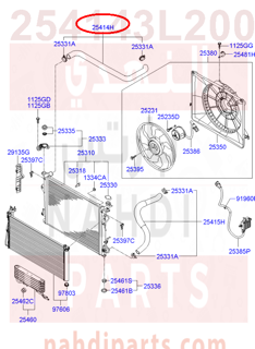 254143L200,HOSE ASSY-RADIATOR,UPR,هوز رديتر