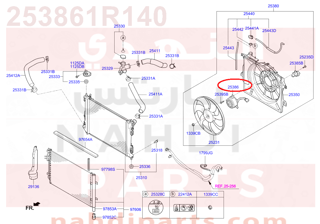 253861R140,MOTOR-RADIATOR COOLING FAN,ماطور مروحة