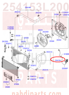 254153L200,HOSE ASSY-RADAATOR,LWR,هوز رديتر