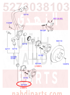 5273038103,HUB & BEARING ASSY-RR,52730-38003