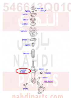 546613Q010,STRUT ASSY-FR,RH,STRUT ASSY-FR,RH