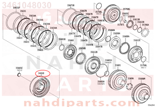 3461048030,CLUTCH ASSY, C-3 & C-4,ملحق جربكس 