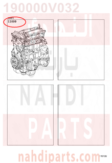 190000V032,ENGINE ASSY, PARTIAL,مكينة كامل 