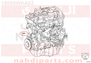 19000WAA02,ENGINE ASSY, PARTIAL,مكينة كامل 